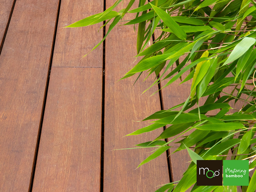 MOSO® Bambus Terrassendielen, 20×155mm, Bamboo N-durance®, bombiert, geölt mit Woca, einseitig nutzbar – Bild 15