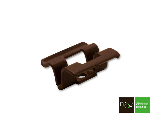 MOSO® Terrassendielen-Clips, asymmetrisch, V2A, braun, inkl. Schrauben & Bit, 90 Stück/VE