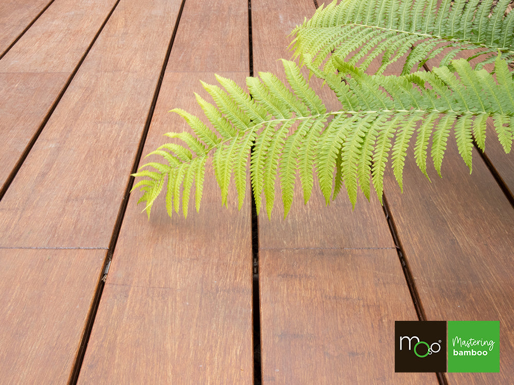MOSO® Bambus Terrassendielen, 20×137mm, Bamboo N-durance®, grob/glatt, geölt mit Woca