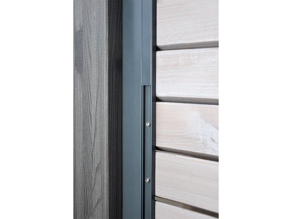 KAHRS Montageset TERA, für 19-23 mm Profile, eloxiert E6/EV1, für ein Zaunfeld 1,80 x 1,80 m