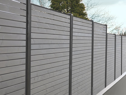 KAHRS Montageset TERA, für 19-23 mm Profile, RAL 7016, für ein Zaunfeld 1,80 x 1,80 m