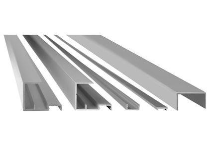 KAHRS Montageset TERA, für 24-27 mm Profile, eloxiert E6/EV1, für ein Zaunfeld 1,80 x 1,80 m