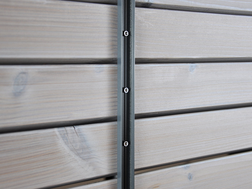 KAHRS Montageset TERA, für 24-27 mm Profile, eloxiert E6/EV1, für ein Zaunfeld 1,80 x 1,80 m