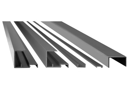 KAHRS Montageset TERA, für 24-27 mm Profile, RAL 7016, für ein Zaunfeld 1,80 x 1,80 m