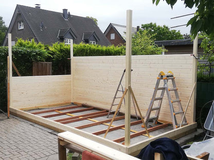 45x121 mm nordische Fichte/Tanne Blockbohlen für den Saunabau, unbehandelt, Doppelnut & -feder – Bild 10