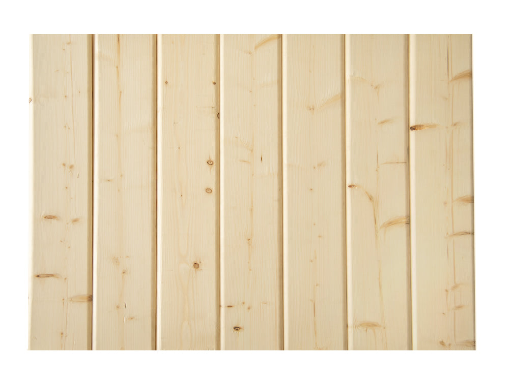 45x121 mm nordische Fichte/Tanne Blockbohlen für den Saunabau, unbehandelt, Doppelnut & -feder – Bild 2