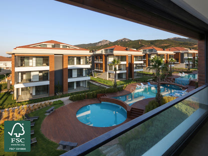 KAHRS Thermoesche Terrassendielen, 20×115mm, seitlich genutet, Sichtseite glatt gehobelt, Rückseite egalisiert