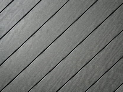 Die Smarte Klick", WPC, grau, geprägte Oberfläche, ungebürstet, Null-Grad-Diele, x22×120mm einseitig verlegbar – Bild 3