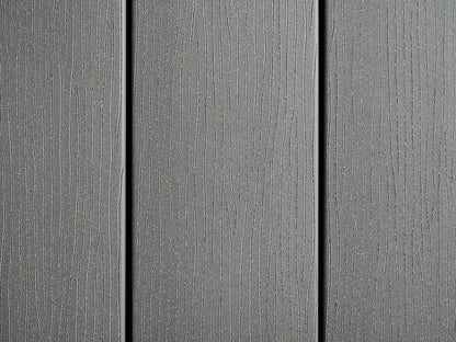 22x120 mm "Die Smarte Klick", WPC, grau, geprägte Oberfläche, ungebürstet, Null-Grad-Diele, einseitig verlegbar