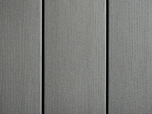 22x120 mm "Die Smarte Klick", WPC, grau, geprägte Oberfläche, ungebürstet, Null-Grad-Diele, einseitig verlegbar