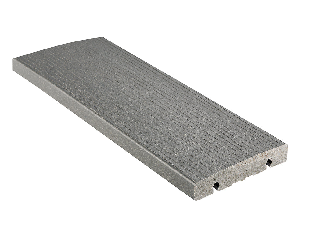 22x120 mm "Die Smarte Klick", WPC, grau, geprägte Oberfläche, ungebürstet, Null-Grad-Diele, einseitig verlegbar