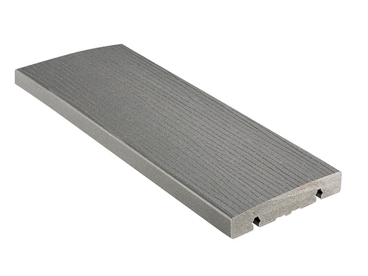 22x120 mm "Die Smarte Klick", WPC, grau, geprägte Oberfläche, ungebürstet, Null-Grad-Diele, einseitig verlegbar