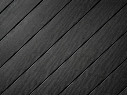22x120 mm "Die Smarte Klick", WPC, anthrazit, geprägte Oberfläche, ungebürstet, Null-Grad-Diele, einseitig verlegbar