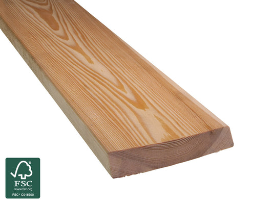 Sibirische Lärche Glattkantbretter, 21x95 mm, KD, unbehandelt, 4-seitig gehobelt & gefast