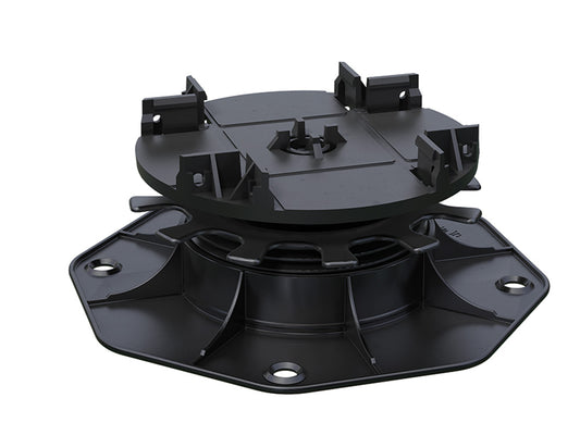 Kovalex® Terrassenlager, Polypropylen schwarz, Verstellbarkeit 35-70 mm, passend zu Profi-UK Alu