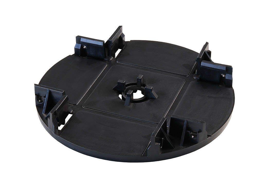 Kovalex® Terrassenlager, Polypropylen schwarz, Verstellbarkeit 0 mm, passend zu Profi-UK Alu