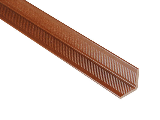 Kovalex® Wandabschluss aus WPC, 40x40 mm, braun, 2,50m lang, für 20/26mm WPC-Dielen