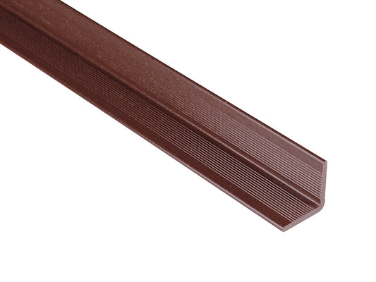 Kovalex® Wandabschluss aus WPC, 40x40 mm, schokobraun, 2,50m lang, für 20/26mm WPC-Dielen