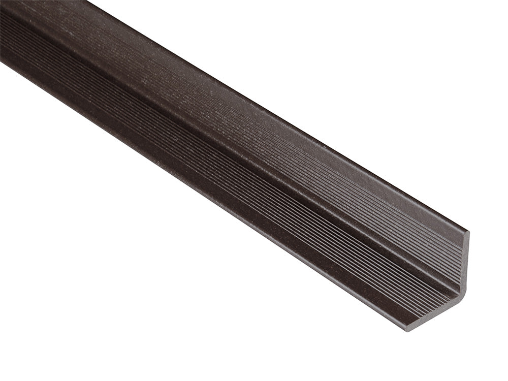 Kovalex® Wandabschluss aus WPC, 40x40 mm, graubraun, 2,50m lang, für 20/26mm WPC-Dielen