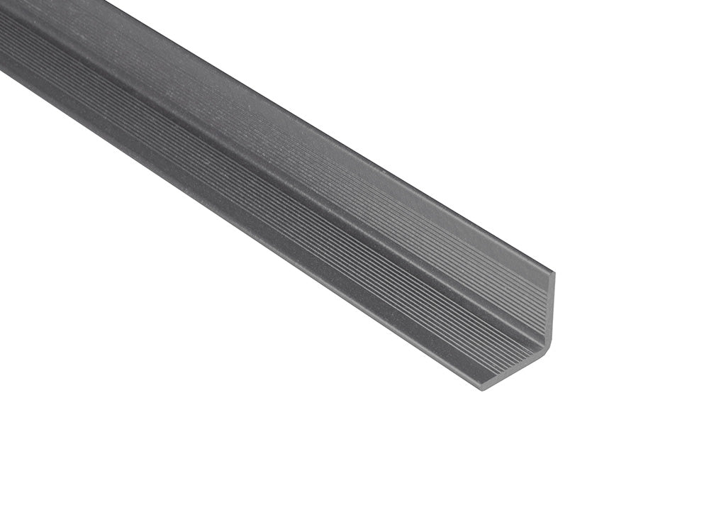 Kovalex® Wandabschluss aus WPC, 40x40 mm, steingrau, 2,50m lang, für 20/26mm WPC-Dielen