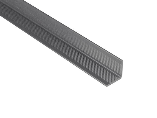 Kovalex® Wandabschluss aus WPC, 40x40 mm, steingrau, 2,50m lang, für 20/26mm WPC-Dielen