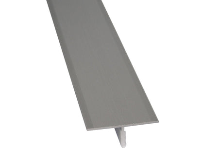 Kovalex® Übergangsprofil Alu als Set, 23x60 mm silber, 2,50m lang, für 20/26mm WPC-Dielen, inkl. Alu-Befestigungsprofil