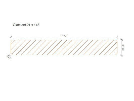 Kanadische Douglasie Glattkantbretter, 21x145 mm KD, gehobelt, unbehandelt
