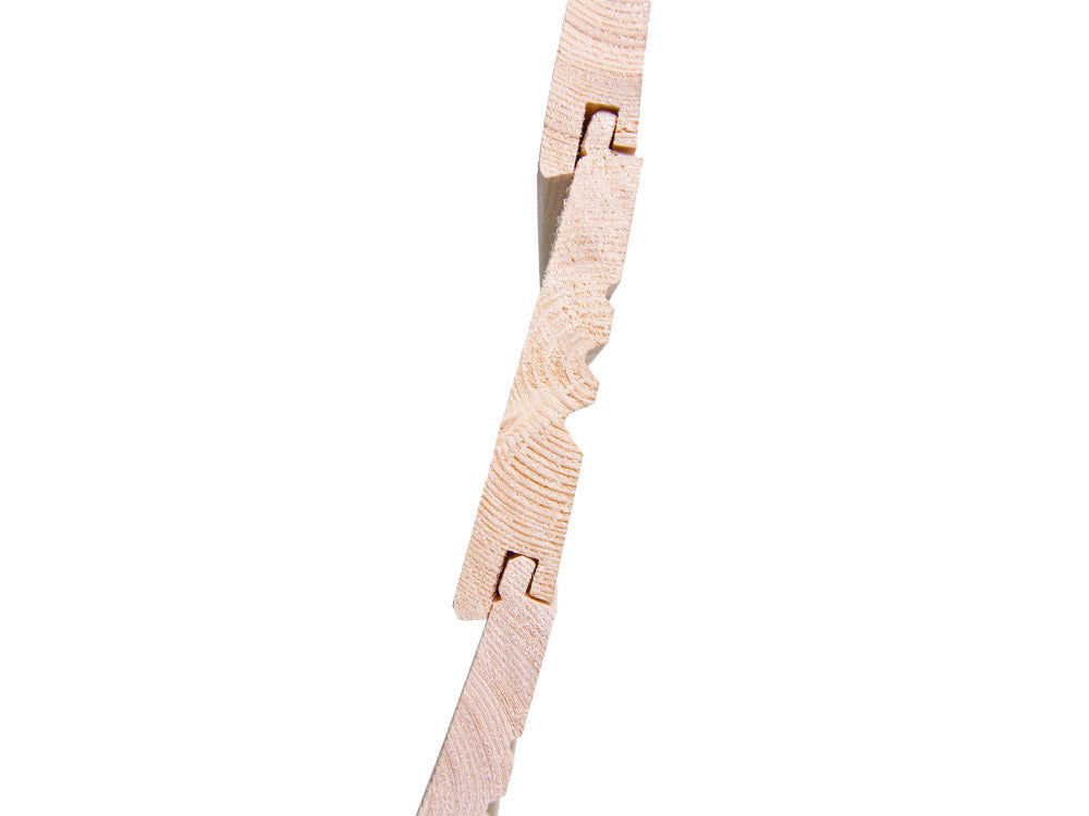 Nordische Fichte/Tanne Keilstülpschalung, 26x144 mm, Sichtseite sägerau, unbehandelt Deckbreite 118 mm