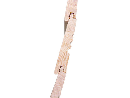 Nordische Fichte/Tanne Keilstülpschalung, 26x144 mm, Sichtseite sägerau, unbehandelt Deckbreite 118 mm