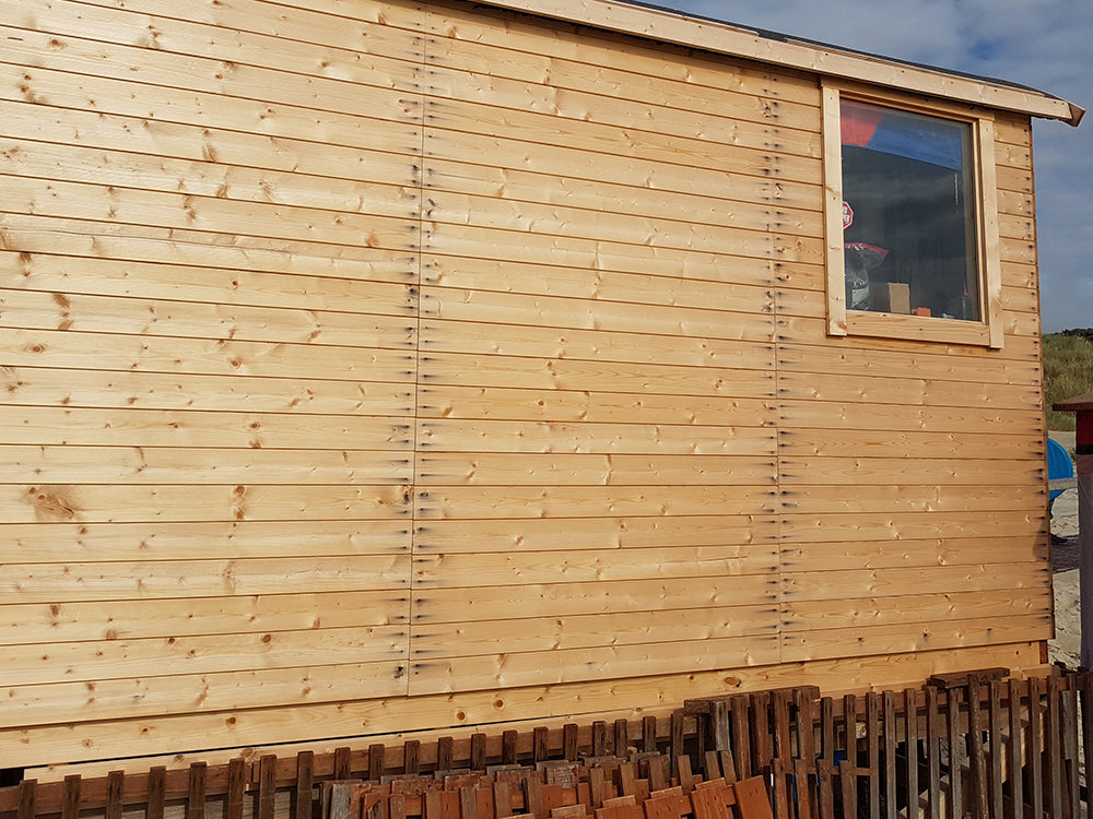 Nordische Fichte/Tanne Fasebretter, 22x121 mm, KD, gehobelt, unbehandelt Deckbreite: 111 mm