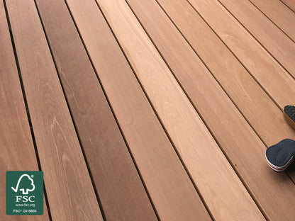 Bangkirai Terrassendielen, 25x145 mm, KD, glatt/glatt, *PREMIUM*