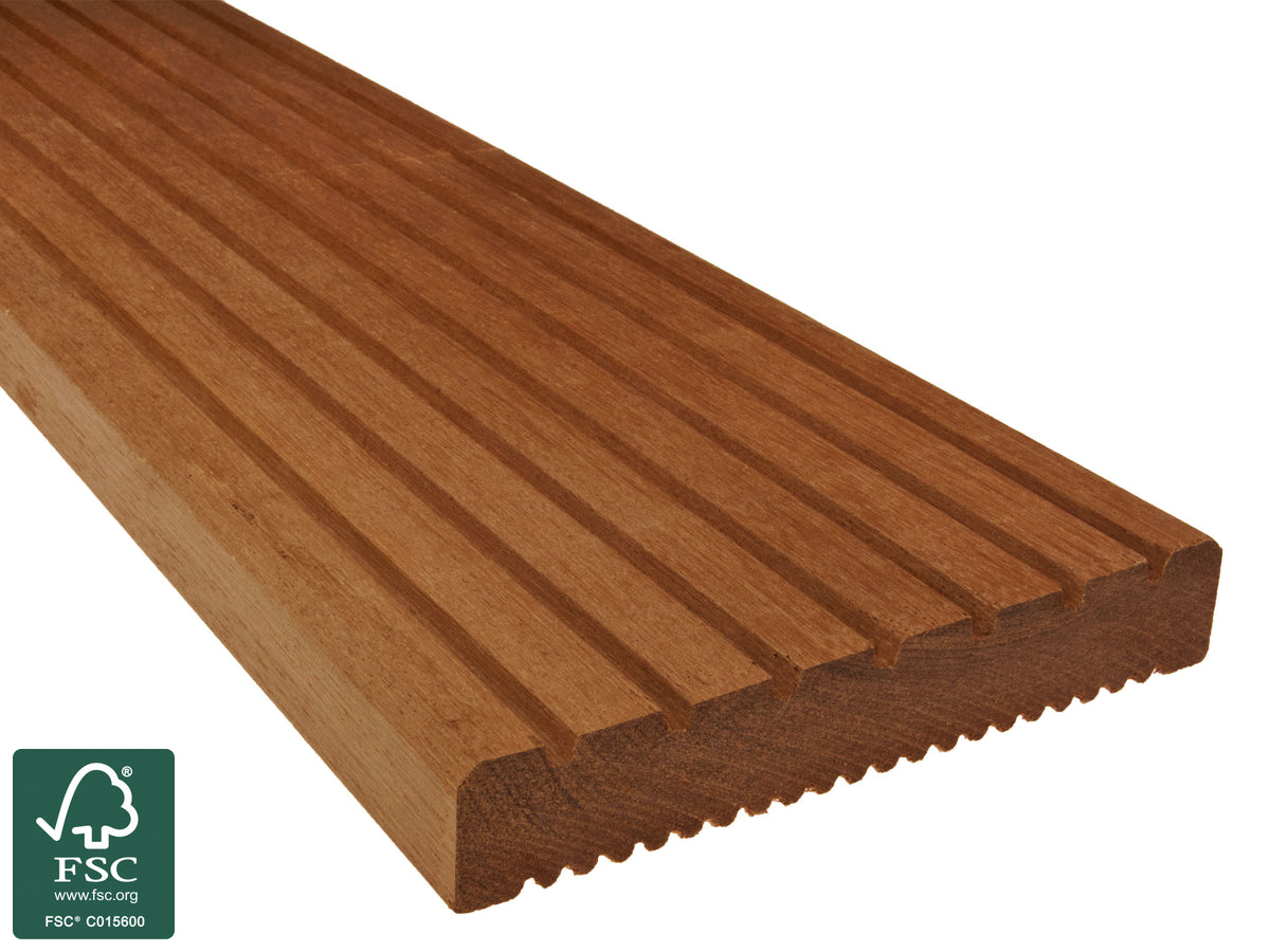 Bangkirai Terrassendielen, 25×145mm, KD, grob/fein T7, *Standard* – Bild 3
