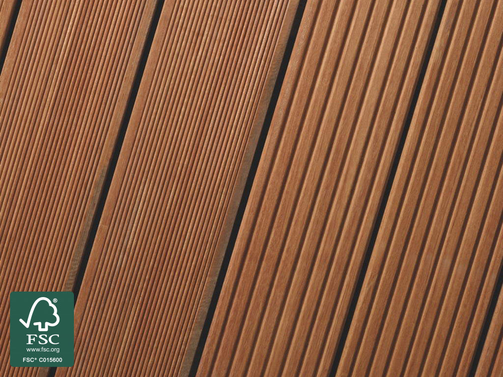 Bangkirai Terrassendielen, 25x145 mm, KD, grob/fein T7,  *Standard*