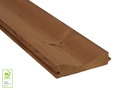 Thermokiefer Wellenprofil, 32×142mm, KD, Oberfläche glatt gehobelt – Bild 6
