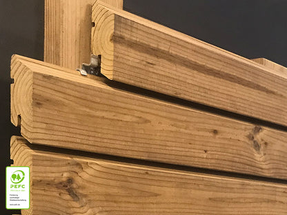 Thermokiefer Rhombusleiste TIGA, 26 x 68 mm, KD, Oberfläche glatt gehobelt