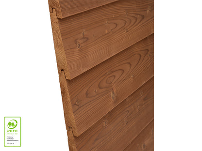 Thermofichte Keilstülpschalung, 26×142mm, KD, Oberfläche glatt gehobelt