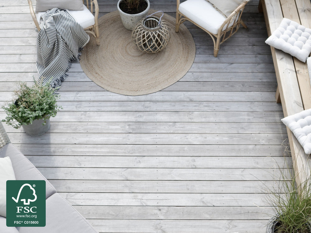 OrganoWood®- Nowa Terrassendielen, 28×145mm; KD, glatt/glatt