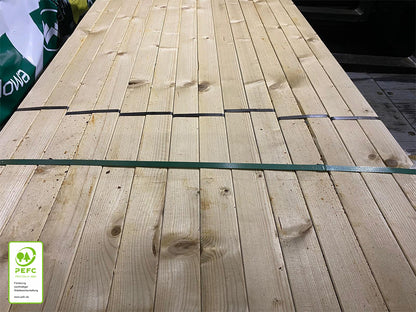OrganoWood®- Nowa Rhombusleiste , 26×68mm, KD, Oberfläche glatt gehobelt