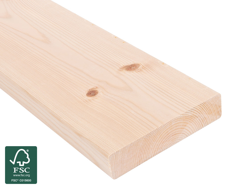 OrganoWood®-Nowa Glattkantbretter, 22x145mm, KD, Oberfläche glatt gehobelt