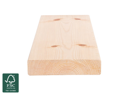 OrganoWood®-Nowa Glattkantbretter, 22x145mm, KD, Oberfläche glatt gehobelt