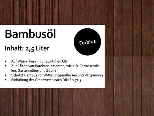 KAHRS Moso-Bambusöl, 2,50 Liter Farbton: Farblos