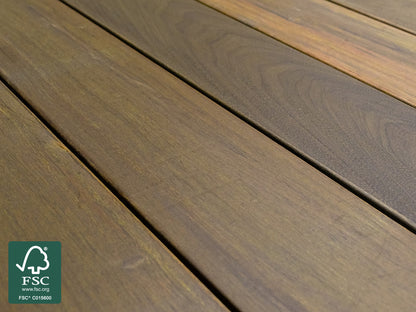 Ipe Terrassendielen, 45×140mm, AD, glatt/glatt