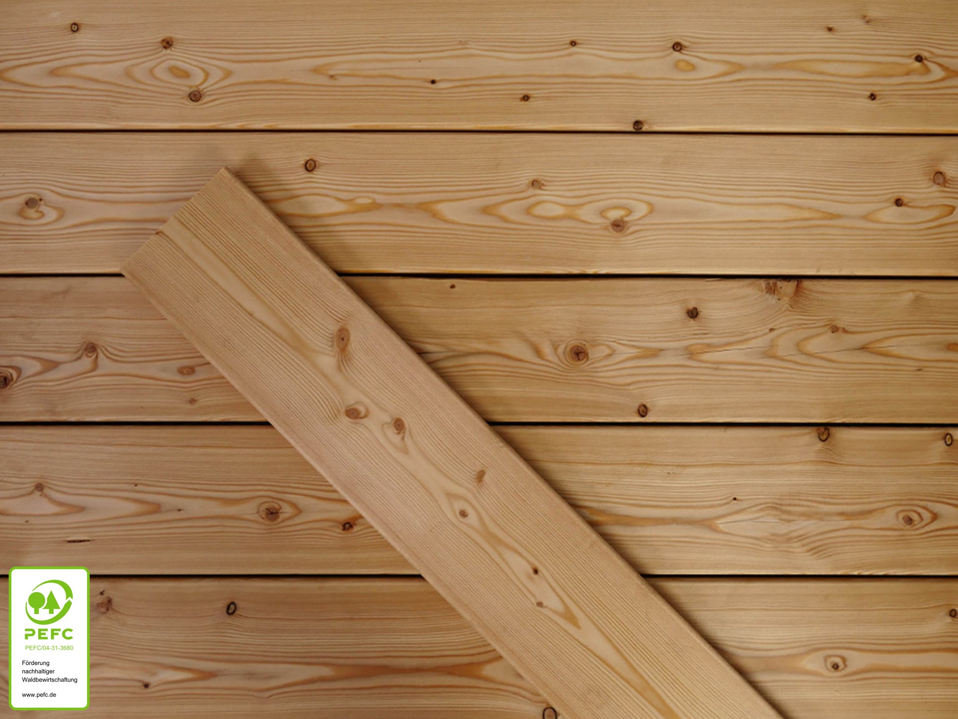 Kanadische Lärche Terrassendielen, 27x143 mm,  KD, glatt/glatt
