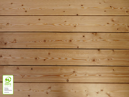 Kanadische Lärche Terrassendielen, 27x143 mm, KD, glatt/glatt