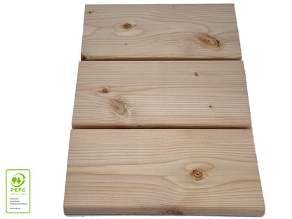 Kanadische Douglasie Terrassendielen, 27x143 mm, KD, glatt/glatt