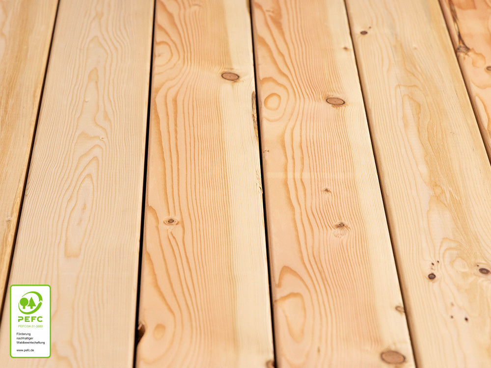 Kanadische Douglasie Terrassendielen, 27x143 mm, KD, glatt/glatt