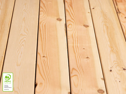 Kanadische Douglasie Terrassendielen, 27x143 mm, KD, glatt/glatt