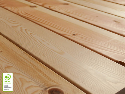 Kanadische Douglasie Terrassendielen, 27x143 mm, KD, glatt/glatt