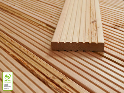 Kanadische Douglasie Terrassendielen, 27x143 mm, KD, grob/grob