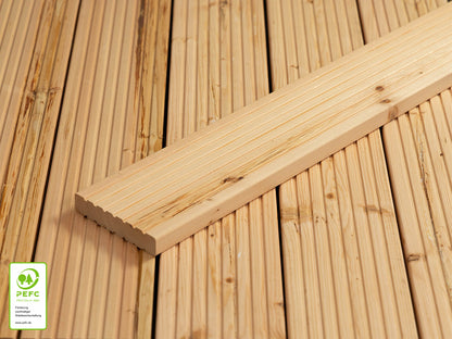 Kanadische Douglasie Terrassendielen, 27x143 mm, KD, grob/grob